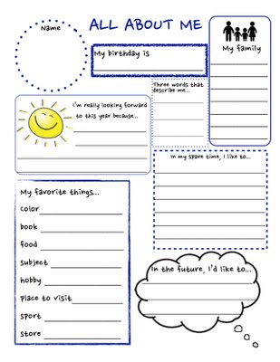 Getting to know you Worksheet